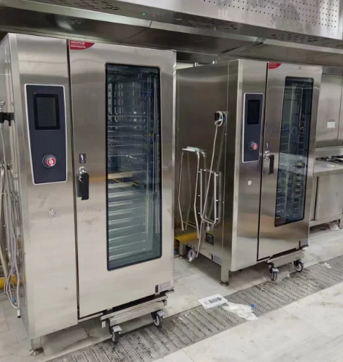 Shineho Quality Guarantee Popular Bakery Combi Convection Oven Steam Luxury 20 Trays Gas Combi Oven With Trolley