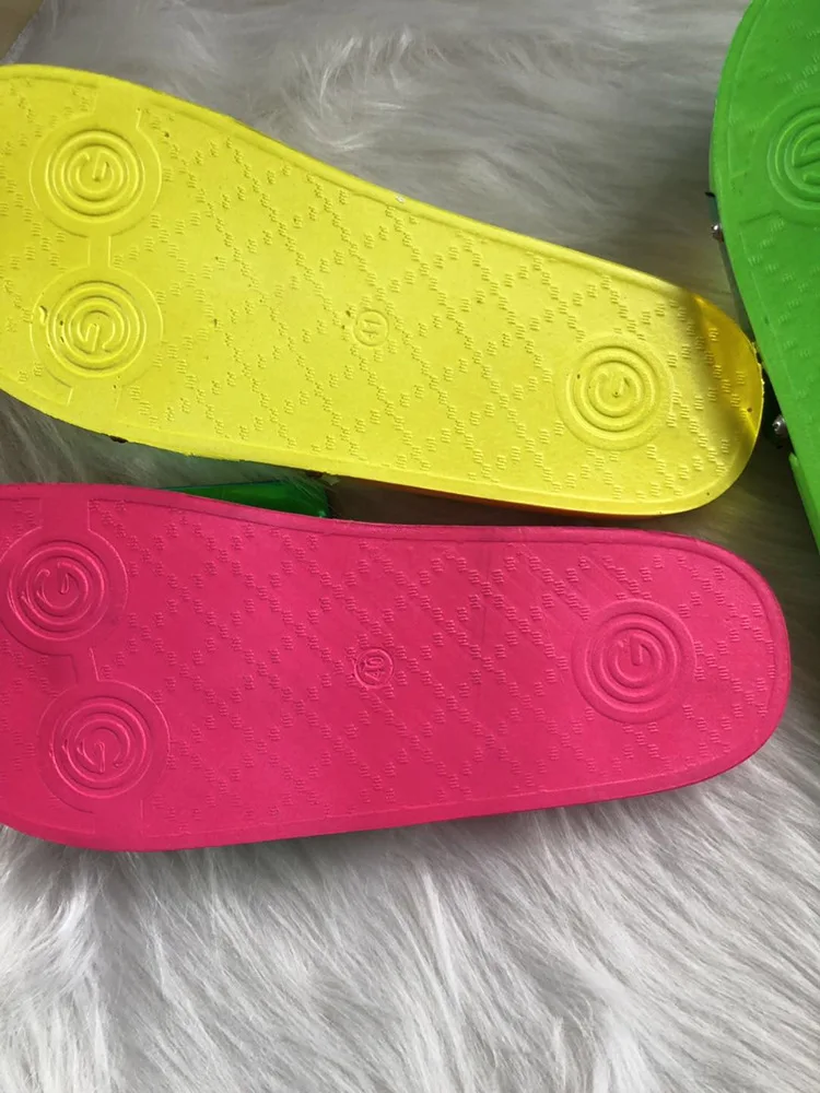 2021 New Fashion summer Women Slippers Fashion Casual  Beach Shoes Flip Flops sequins jelly slippers Slides rope Sandals