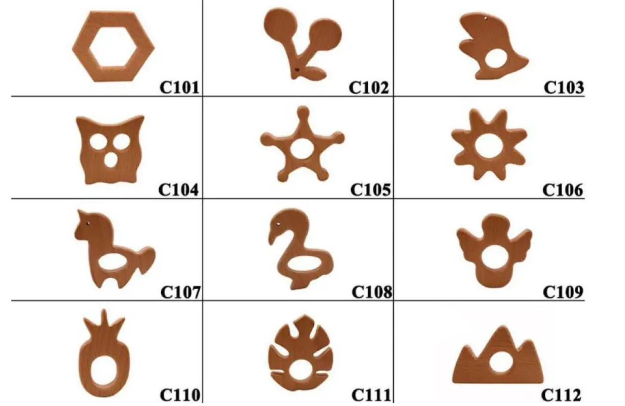 Cloud WoodenTeether Wholesale 100% Organic Beech Wood baby teething Soft Toy