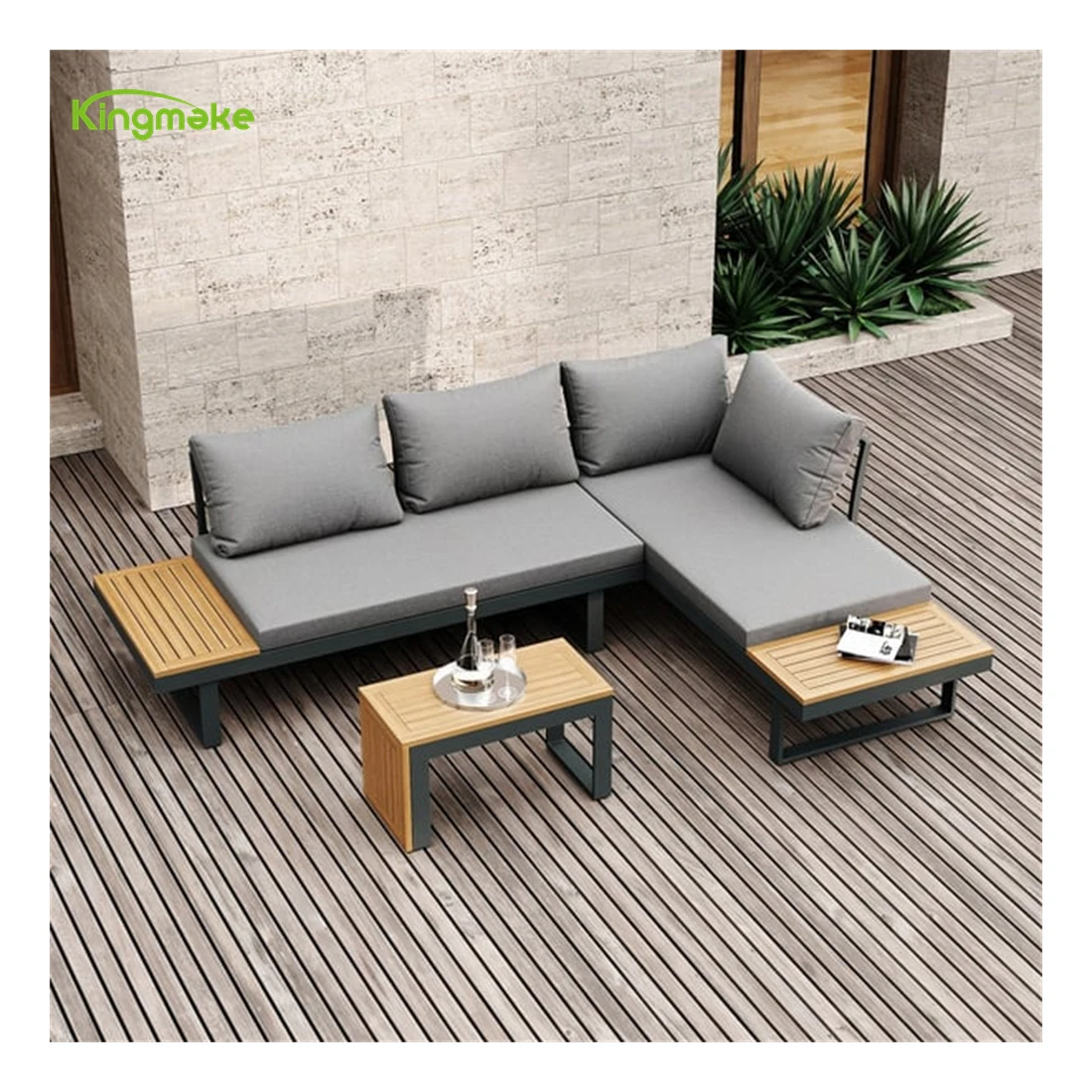 Modern Outdoor Sofa Patio Furniture set Round Rope High Quality Aluminum Garden  Balcony sofa Set