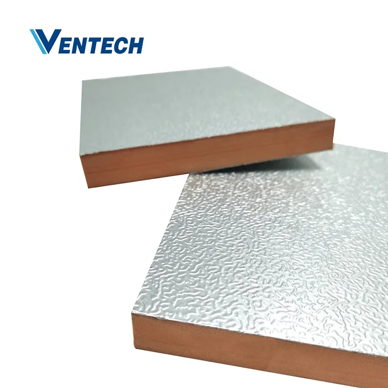 Ventech Pre Insulated Duct Board Fireproof Insulation Boards Xps Polyethylene Foam Board