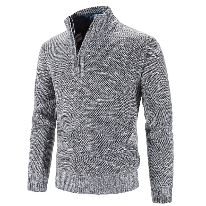 2023 Custom LOGO OEM & ODM Men Sweater Jacquard Pullover Knitwear Winter Crew Neck Cotton Knitted Designer Custom Knit Sweater