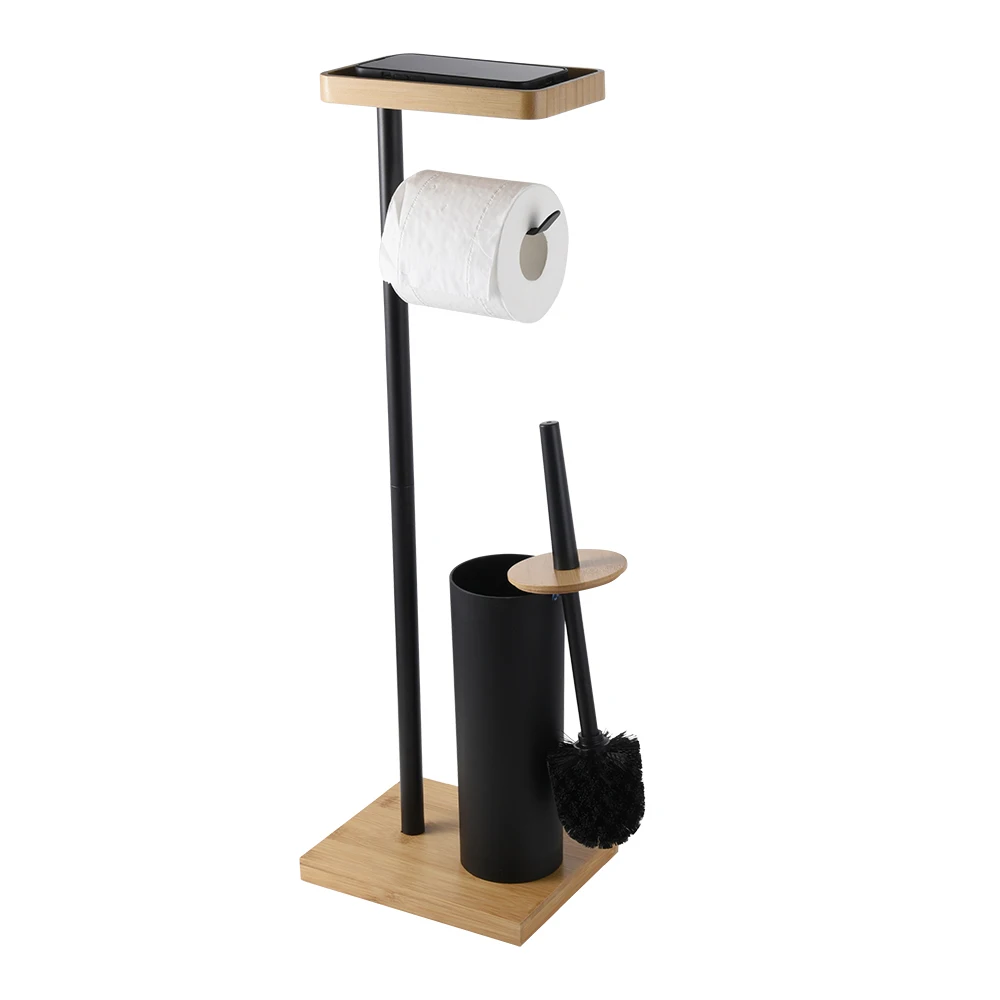 Bathroom metal standing holder standing toilet tissue paper roll holder