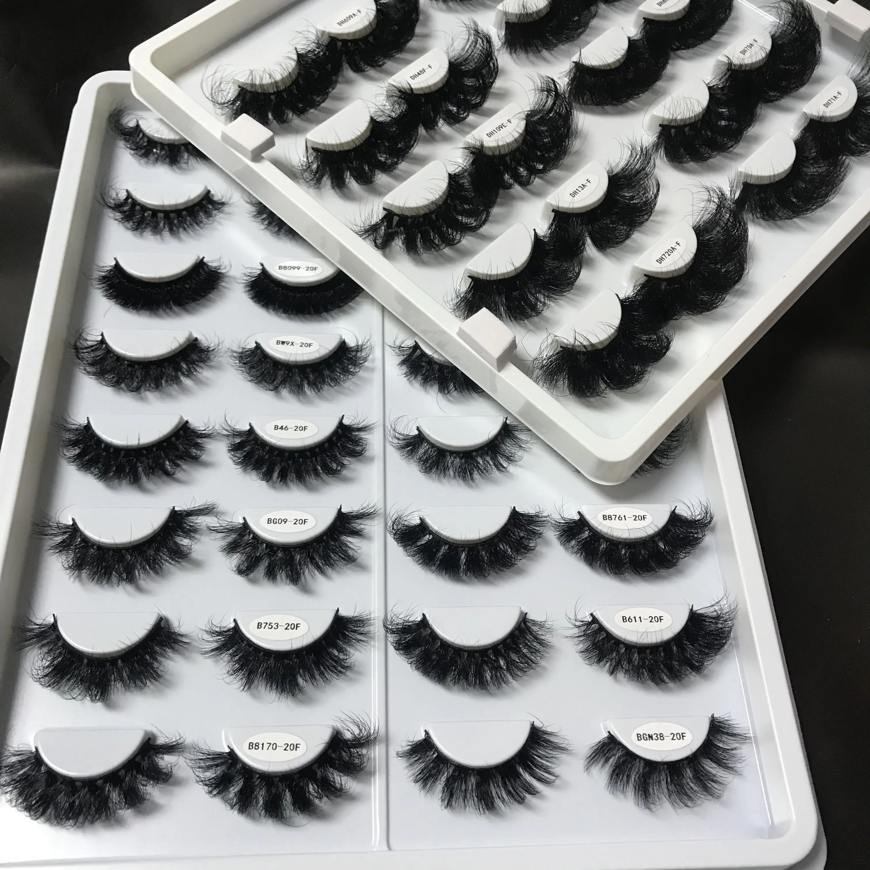 Mink lashes 25mm strips eyelashes strips fluffy mink lash supplies wholesale eyelash wholesale bulk eyelash mink