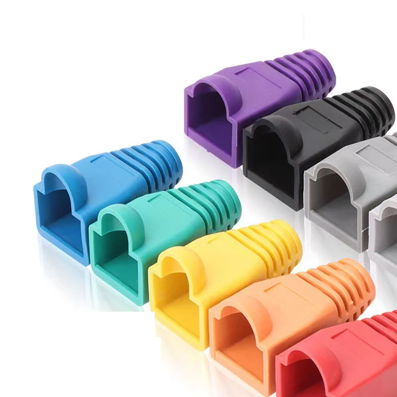 plug boot Rubber Cable Boots rj45 connector 8p8c connector cat5e cat6 rj45 plug boots utp network modular