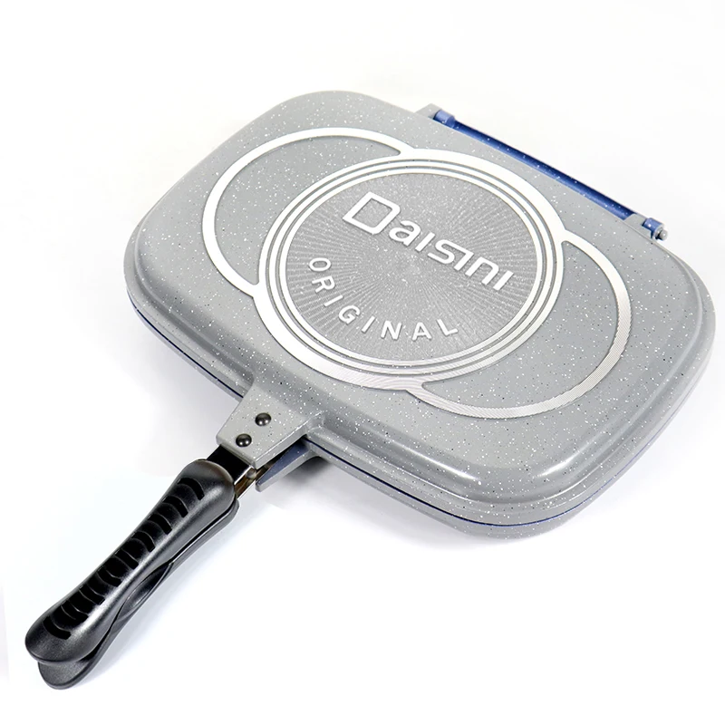 
Алюминиевая антипригарная сковорода форма под давлением сковорода для выпечки стейка сковорода для жарки Двусторонняя сковорода для гриля 