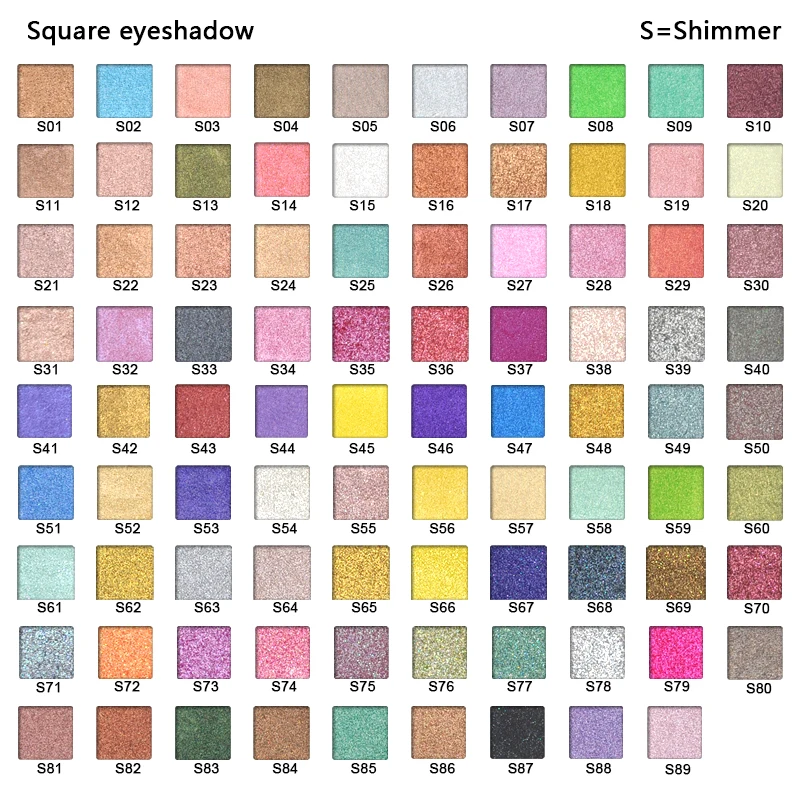 Multi Colors Square/Round  26mm Eyeshadow Single Eyeshadow Can Fit Into Eyeshadow Palete