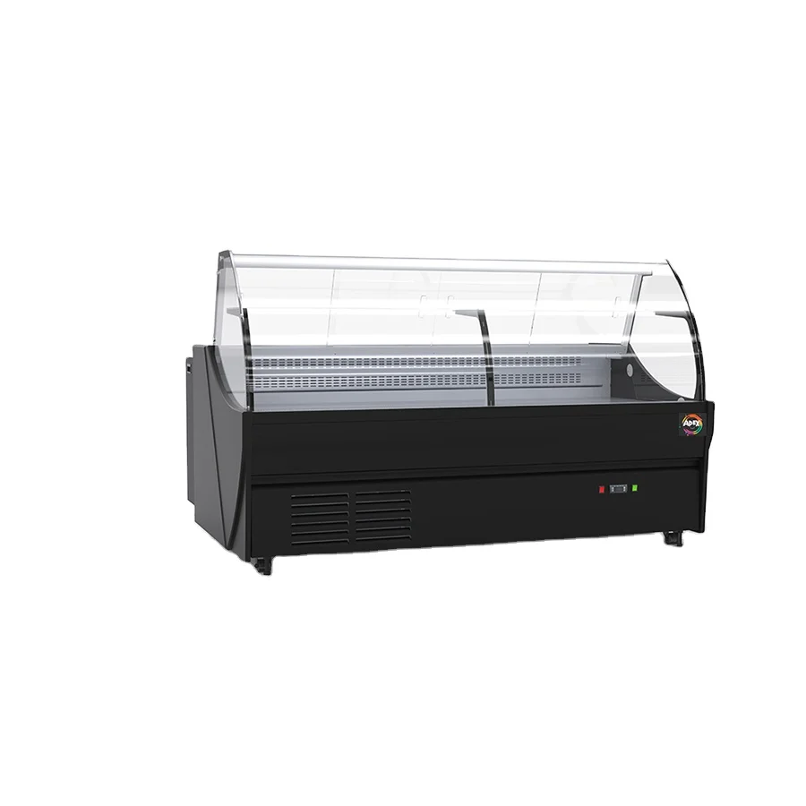 Супермаркет угловая витрина для свежего мяса/коммерческий холодильник гастронома мясника стойка обслуживания свежей рыбы