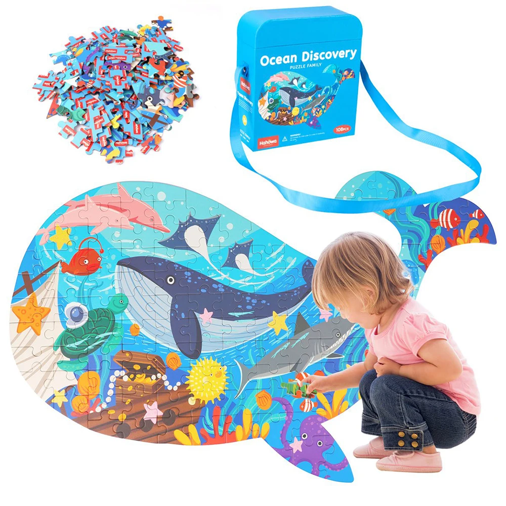 Factory Direct Ocean Discovery Baby Art Story Puzzles Toys Shoulder Bag Colorful and comfortable Jigsaw Puzzles