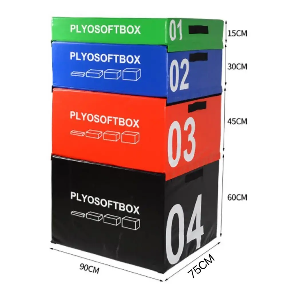 Whosale good Soft Box Fitness Plyometric Plyo Box PU+EPE 3 in 1 Soft Jump Box