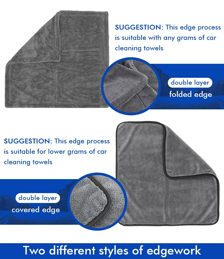 1400 gsm absorbent quickdry big plush twisted microfiber logo car drying towel car care polishing wash towels