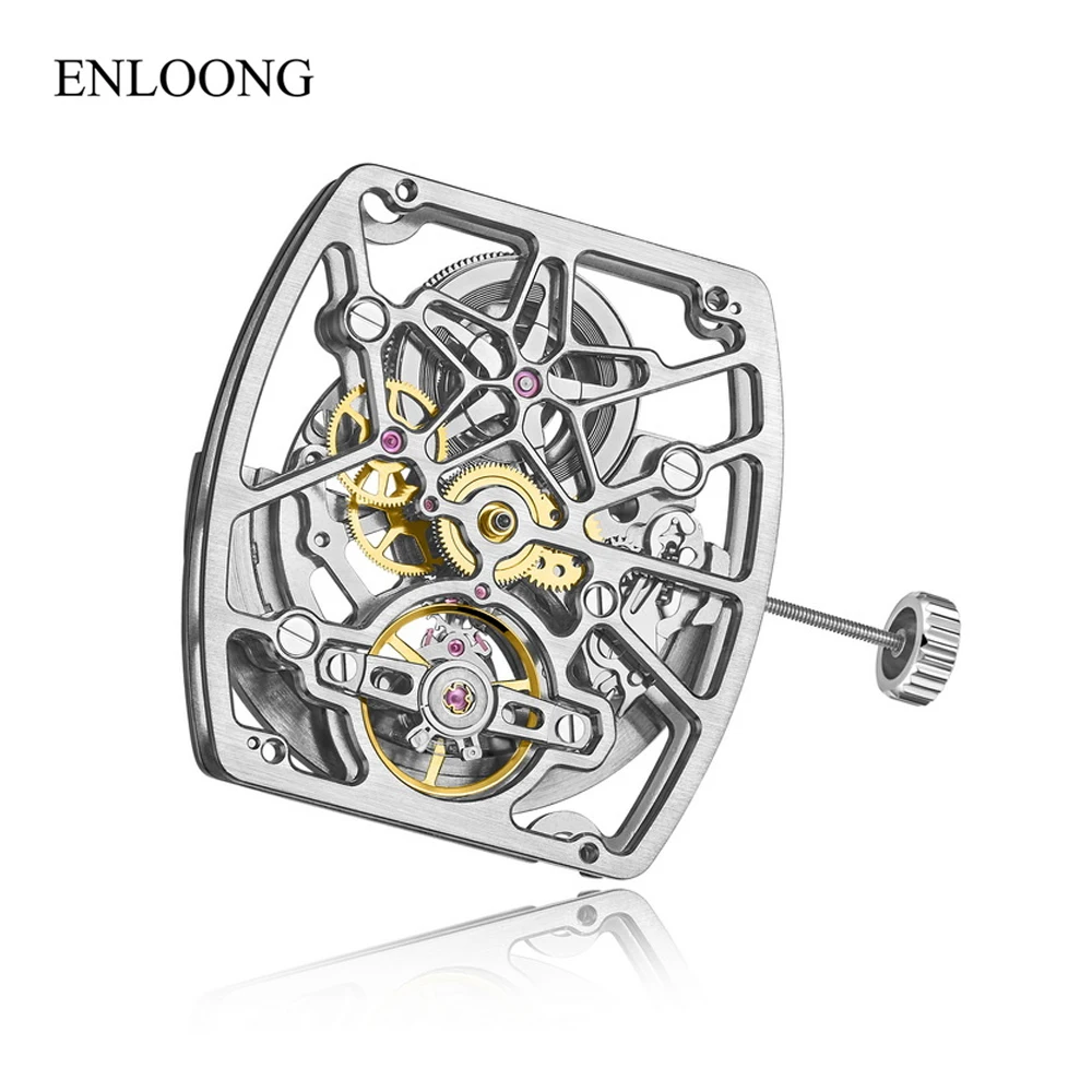 ENLOONG Skeleton Mechanical Movement Self Winding 72 Hours OEM Custom Rotor Automatic Watch Movement
