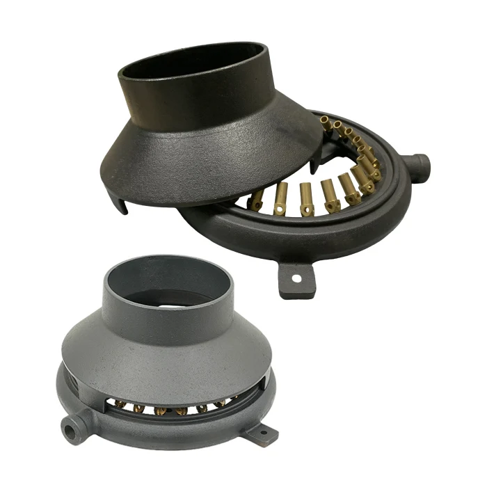 Латунное сопло 24, Литая железная струйная горелка, проверенная Коммерческая технология газовой горелки, латунное сопло 24, чугунная струйная горелка