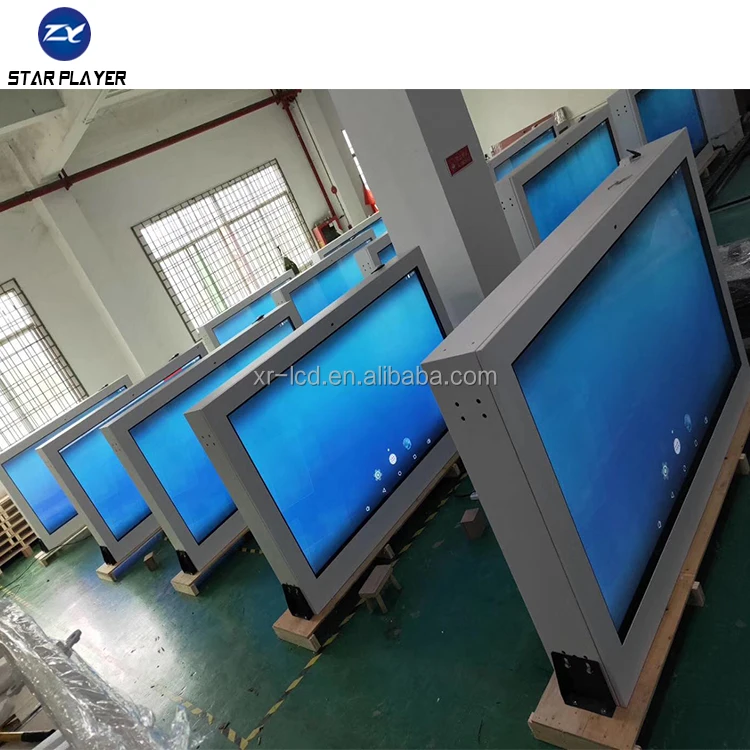 32 43 55 65 75 86 98 100 inch wall mounted outdoor digital signage   android 3G 4G WIFI lcd signage advertising tv outfoor