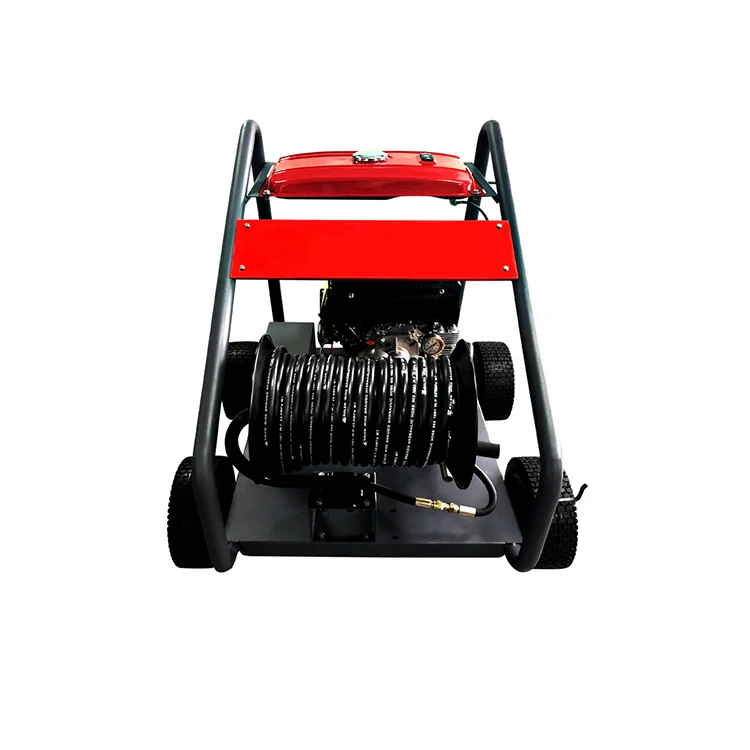 Sewer High Pressure Dredging Machine Pipe Cleaning Equipment 200bar Max. Pressure High Quality Steel Cold Water Gasoline Engine