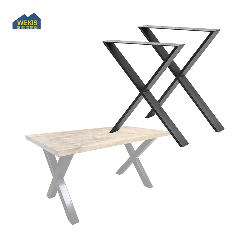 Table Legs Wholesale Custom Modern Cast Iron X-shaped Metal Home Office Coffee Bar Hotel Kitchen Restaurant Dinning Table Legs