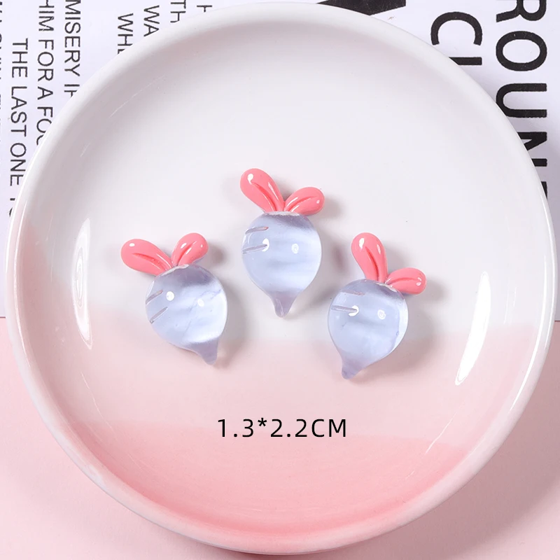 Popular hot selling transparent fruit grape pumpkin flatback resin charms craft accessories