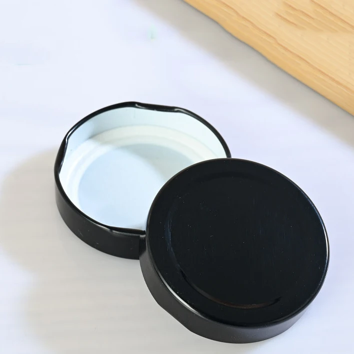 Square Honey Storage Bottles 200ml 280ml 380ml Jam Food Glass Jars For Sauce Honey Glass Jars With Deep Metal Lid