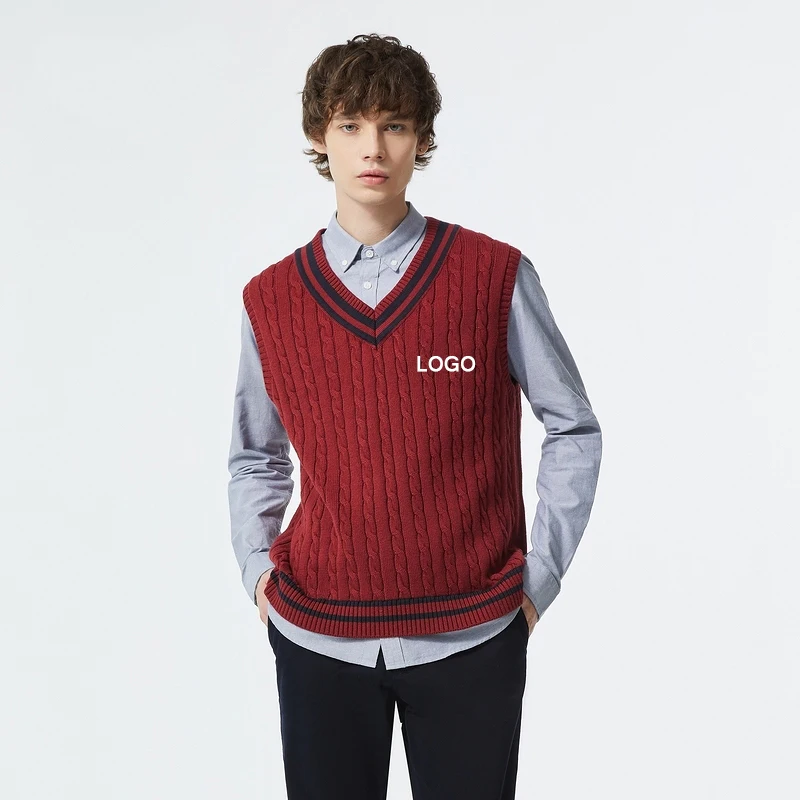 Hot sell  2022 New Sleeveless uniform School Sweater Vest Vest College Couples