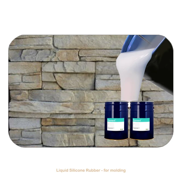 Hanast High Quality Liquid Silicone Rubber for 3D Wall Artificial Veneer Stone Gypsum Cornice Decoration Mould Making