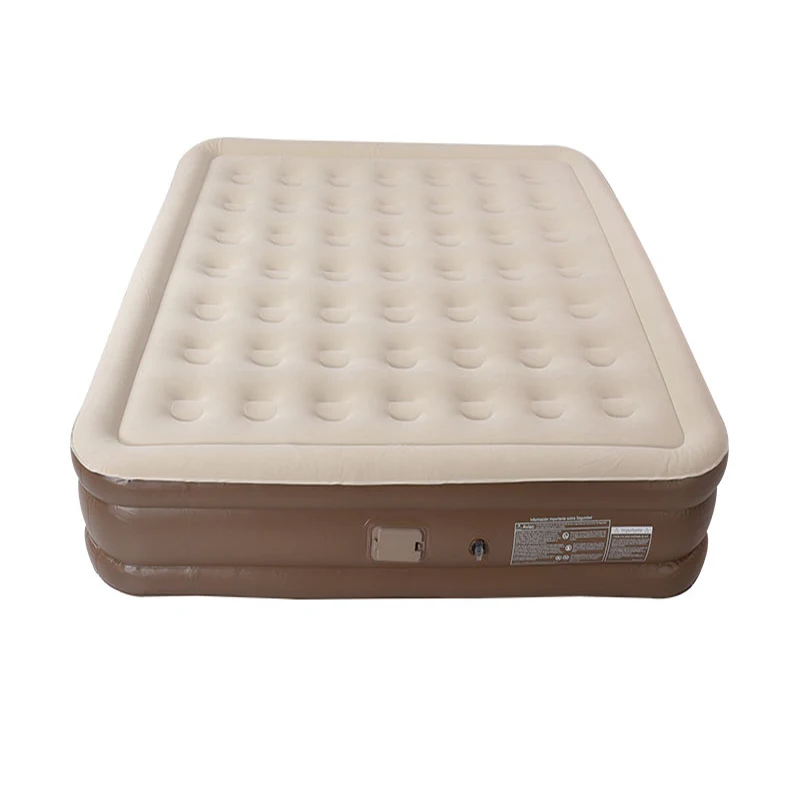 Custom Plush Elevated Air Bed PVC Inflatable Air Mattress with Built-in Electric Pump High Queen Size Air Mattress