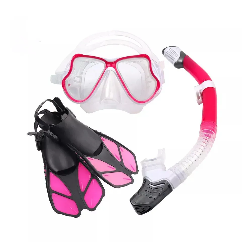 Hot Selling Silicone Adult Scuba Diving Mask Snorkel Fins Set