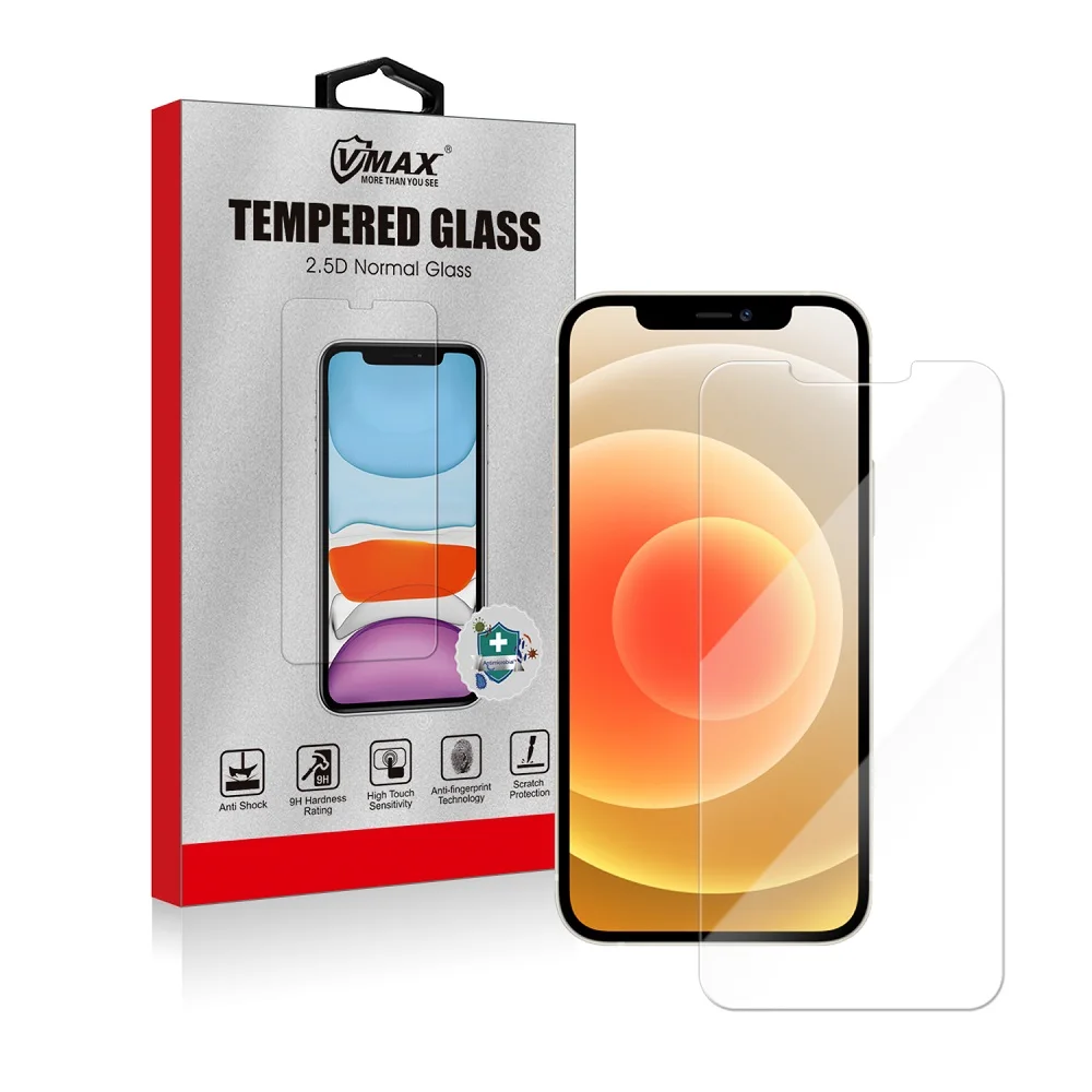 
 Retail Packaging 2.5D Tempered Glass Screen Protector Vmax Electronic for iPhone 12 11 Pro Max 12pro 11pro  