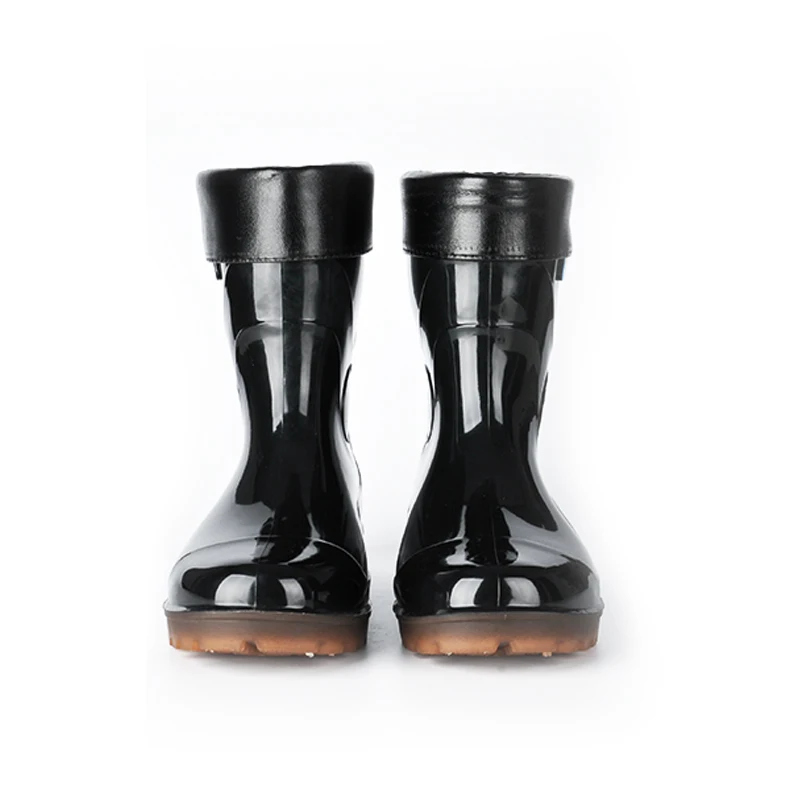 Design Your Own Shoe for Men Glitter Pvc Custom Logo Welly Short Waterproof Ankle Rain Boots