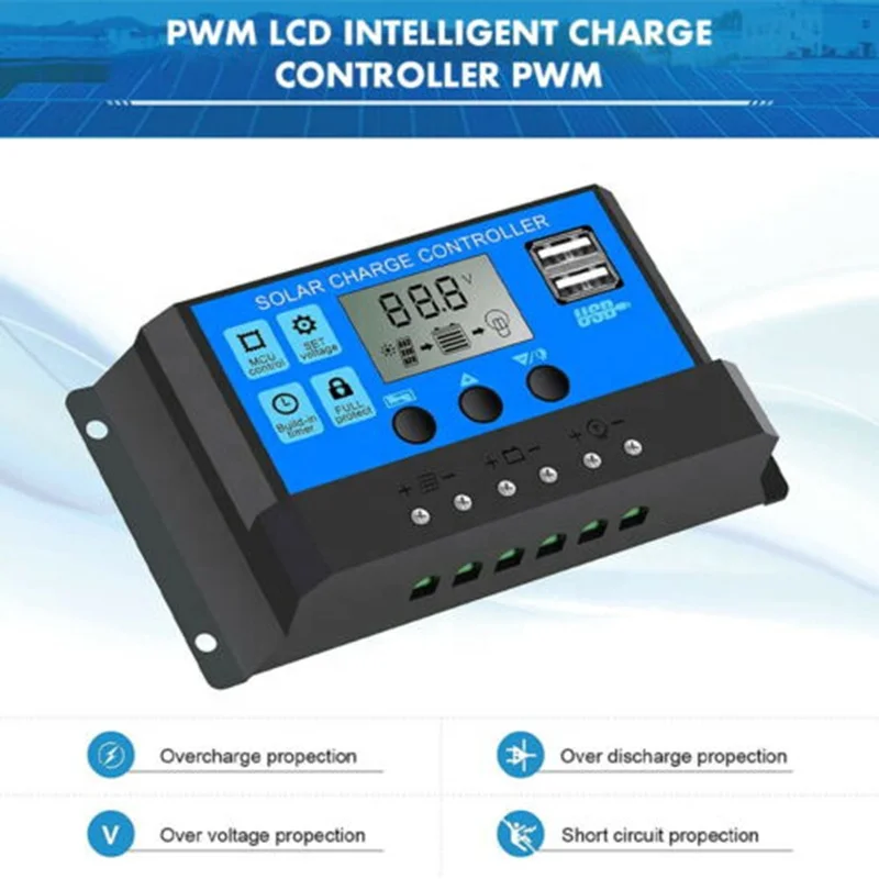 Dual USB Monocrystalline Solar Panel with Controller and Fan 10W 20W 30W 40W 50W Flexible Solar Panels