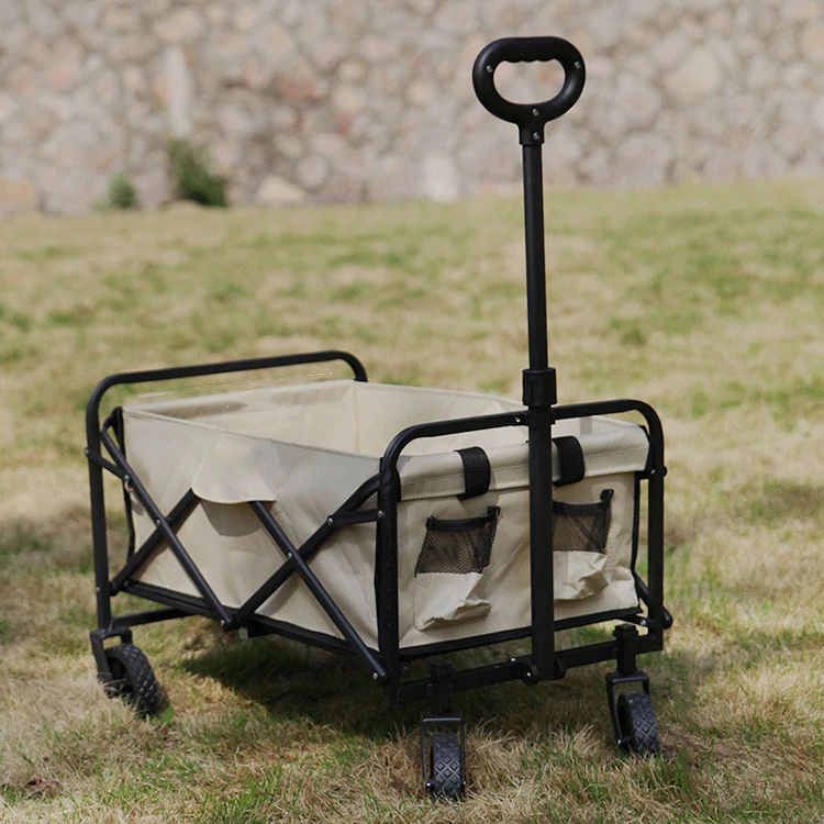 Outdoor Camping Leisure Sport Collapsible Foldable Utility Camping Wagon Garden Use Beach Leisure Trolley Tool Car