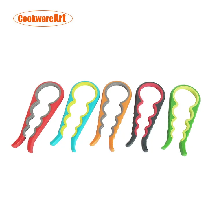 
Hot sale easy grip 4-in-1 plastic multi-function bottle jar opener 