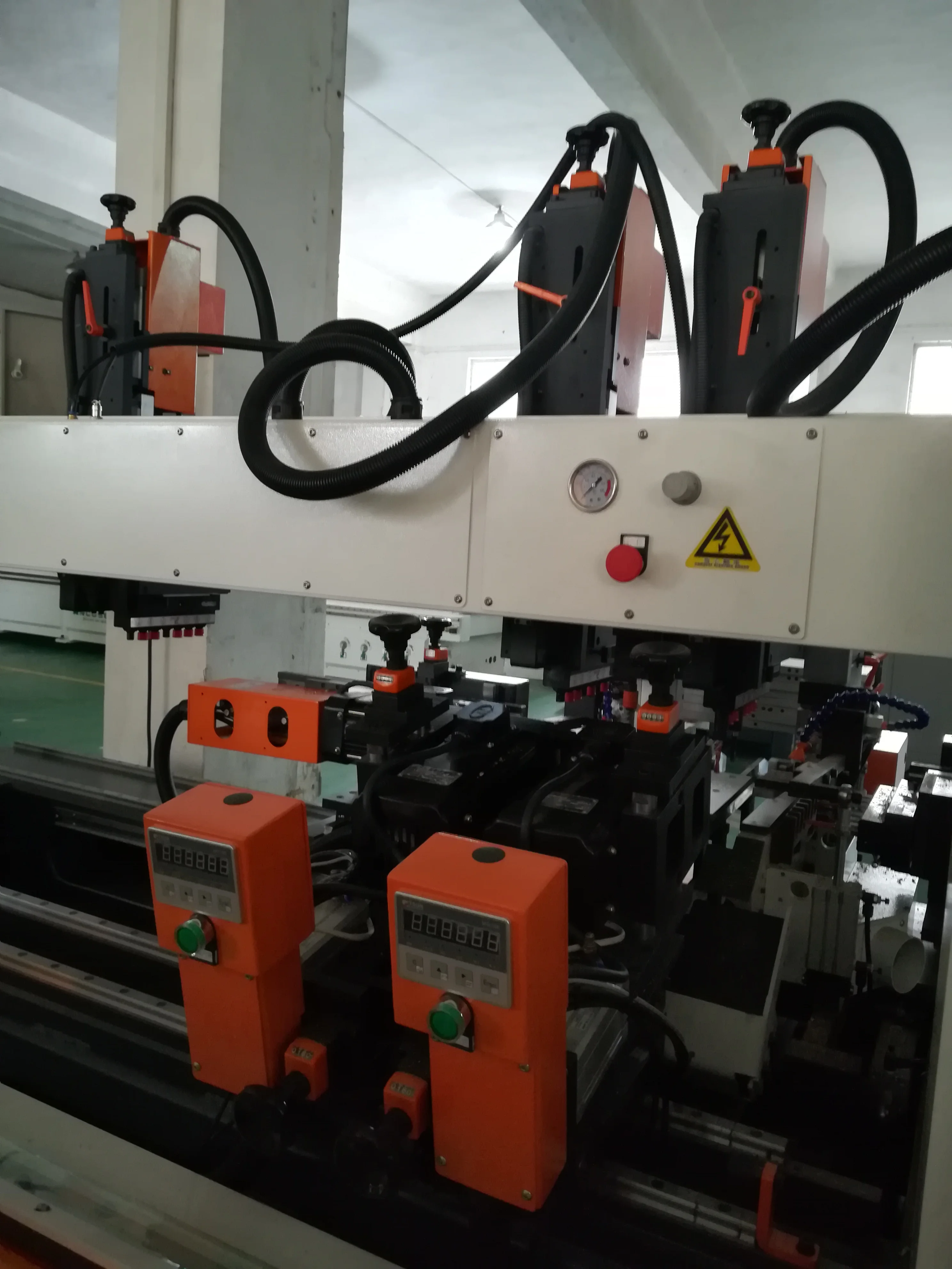 touch screen control CNC multi rows drilling machine with automatic feeding and returning NANXING woodworking machinery
