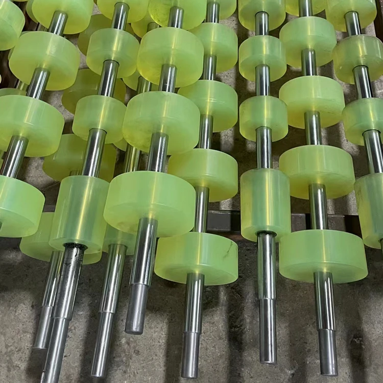 Hot selling factory supply Pu Laminating Trailer Plastic Rubber Roller