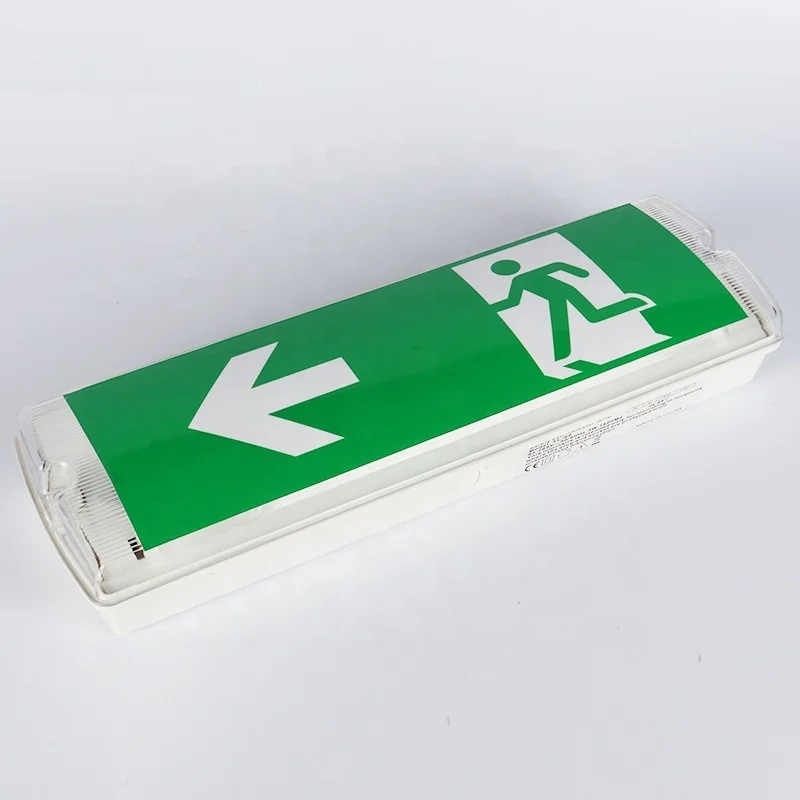 ip65 recessed tri proof fire emergency light exit with rechargeable battery
