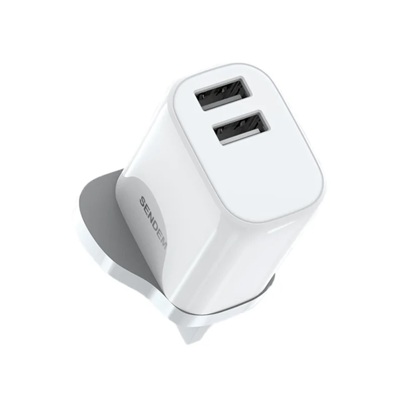 Hot Sale OEM Available Mini UK USB Charger 3.4A Wall Charger with 2 USB Port