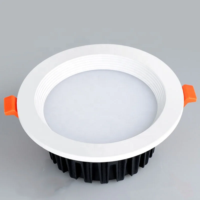 High Lumen Indoor Commercial Ceiling Round Recessed Downlight Anti Glare 6w 9w 12w 15w 20w 30w Led Spot Light Source Spotlight
