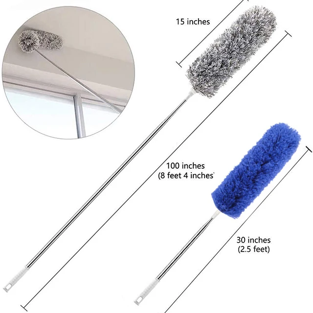 
OEM/ODM packing Popular practical wet or dry use microfiber duster with extension pole 