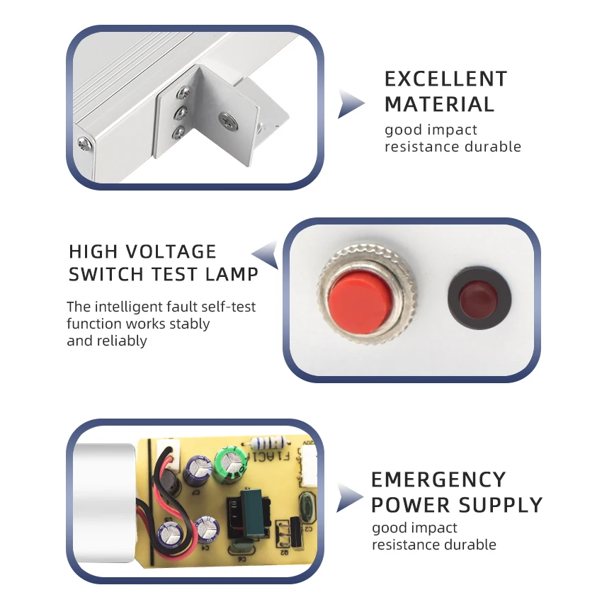 New Emergency Beam Lights High Power 3W Exit Sign Rechargeable Exit Led Emergency Sign