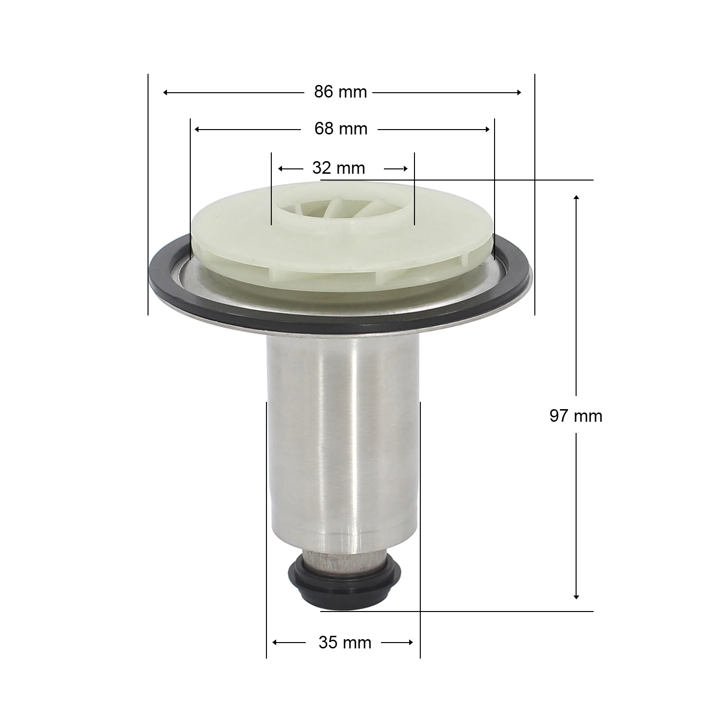 Gas boiler accessories BGR-W-F-35-68-CW-W-G Graphite material circulating pump rotor