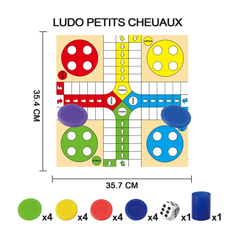EPT Classic kids chess family toy ludo chess game toys for sale