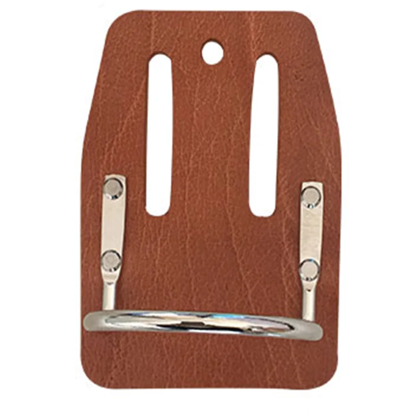 The first layer of leather hammer rack hammer rack hook leather tool holder tape measure hook top leather hanging bag