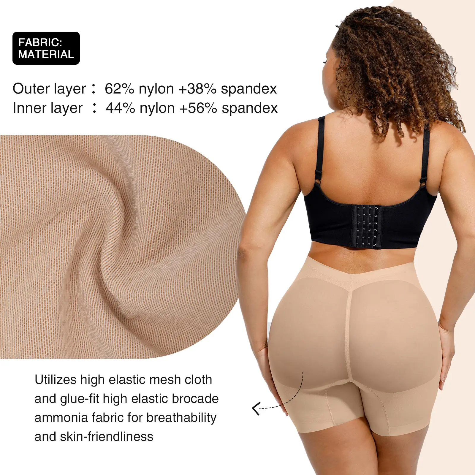 Custom Service colombianas BBL Shapewear Shorts Short High Waist Thong Shapewear For Women Butt Lifter Body Shaper