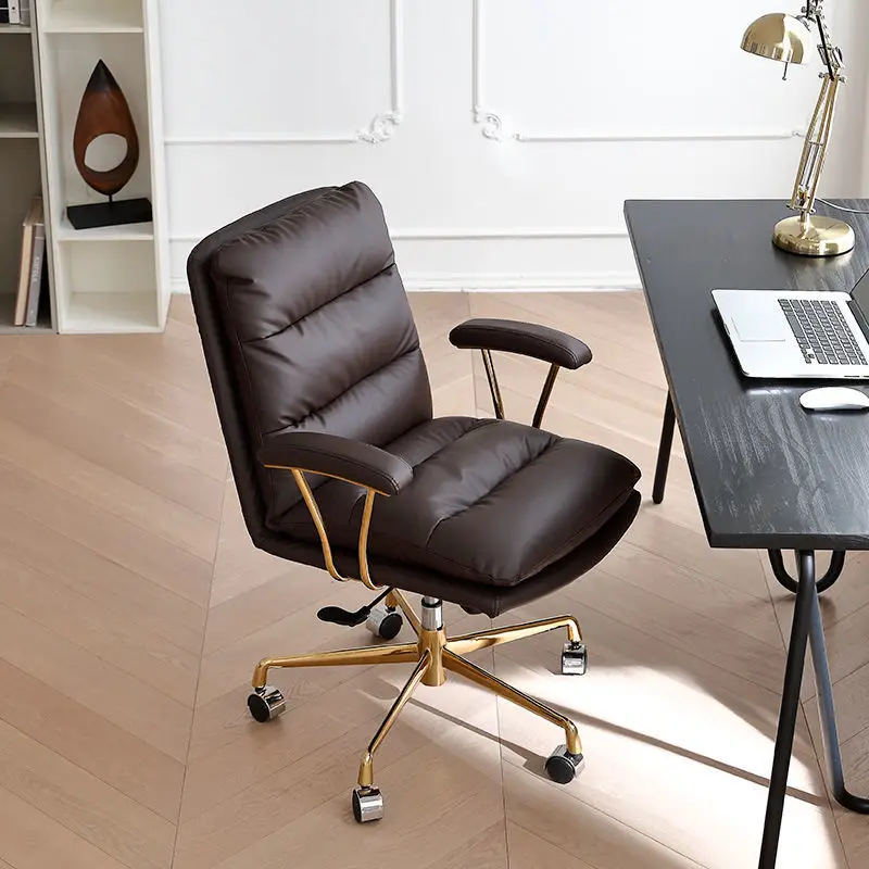 Modern home computer chair comfortable double layer soft bag back study chair light luxury office chair