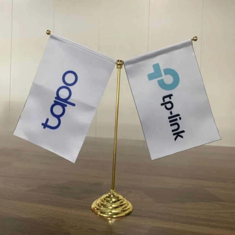 Indoor Flagpole Holder Factory Price Office Table Flag With Pole  Gold Silver Flagpole Indoor Flag Pole Metal Flagpole Base