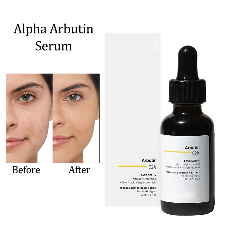 OEM custom low moq the ordinary kojic acid ginseng niacinamide vitamin c brightening body face concentre alpha arbutin serum