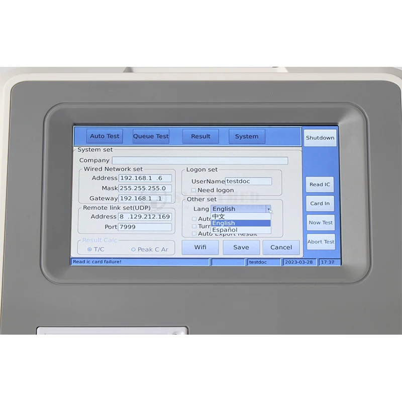 SY-B174M Medical use immunofluorescence analyzer Thyroid hormone Quantitative Test dry Kits Strip Clinic