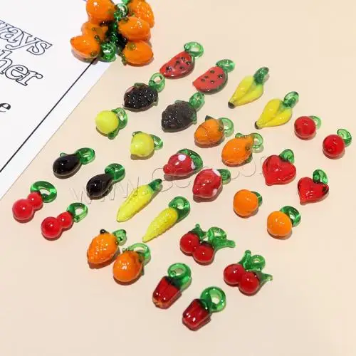 DIY cute Fruit Lampwork jewelry Pendants different styles for choice more colors for choice 1605286