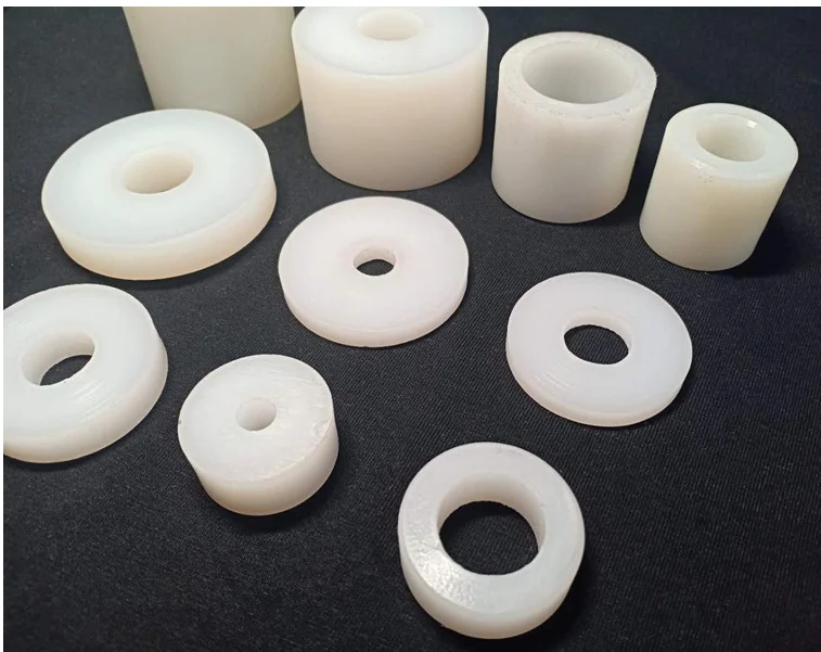 Customized POM Nylon PA PTFE Polyurethane Bushing/Washer rubber tube bushing  Wear resistant fastener gasket