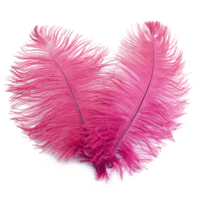 South africa bird Real orange art carnival costume Large feathers 35-40cm Plume millinery White ostrich Feather