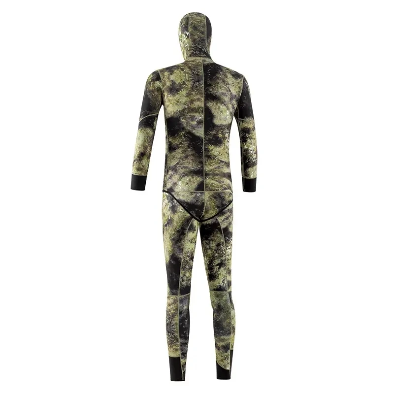 5mm 7mm Neoprene Hooded Spearfishing Wetsuit Keep Warm Two-piece Surfing Wet Suit Long Sleeve Diving Suit